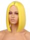 Gelb Bob Glatt Synthetische Lace Front Perücke-SNY140