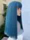 Blau STRAIGHT WEFTED SYNTHETIC WIG WITH BANGS LG937