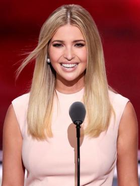 Ivanka Trump inspirierende Blond Ombre Echthaar Perücke HH045