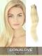 Bleich Goldblond Donalovehair Echthaar Extensions mit Clips SD015