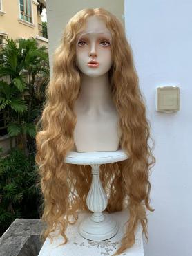 95CM SUPER LANGE BLONDE LOCKIGE SYNTHETISCHE PERÜCKE LG933